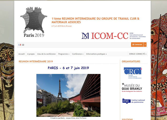 Photo 1 : Interim Meeting of the ICOM-CC Leather Working Group Paris - Quai Branly museum Réunion de groupe cuir de l'ICOM-CC 